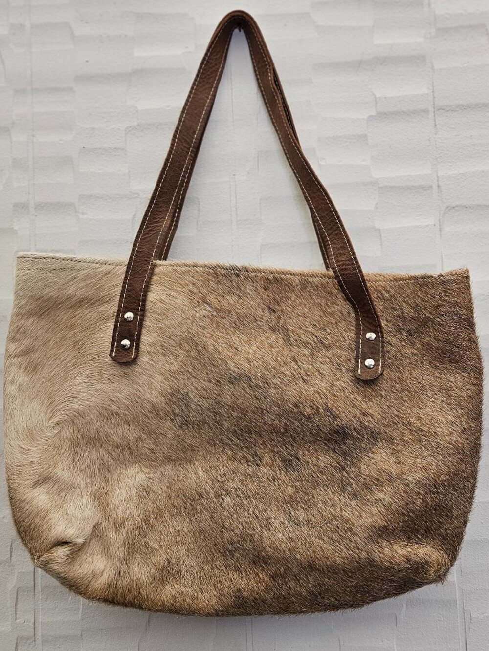 TTT Leathergoods brown cowhide shoulder bag